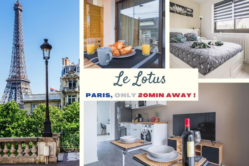 Apartmán Le Lotus - Self Checkin - 20Min From Paris - Free Parking Around Drancy Exteriér fotografie